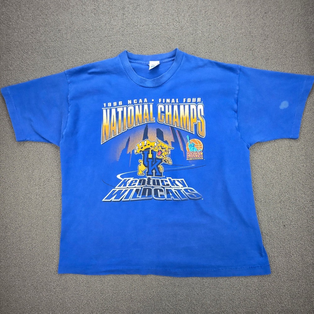 Salem‎ Kentucky Wildcats 1996 National Champs T-Shirt Mens Blue Vintage XL